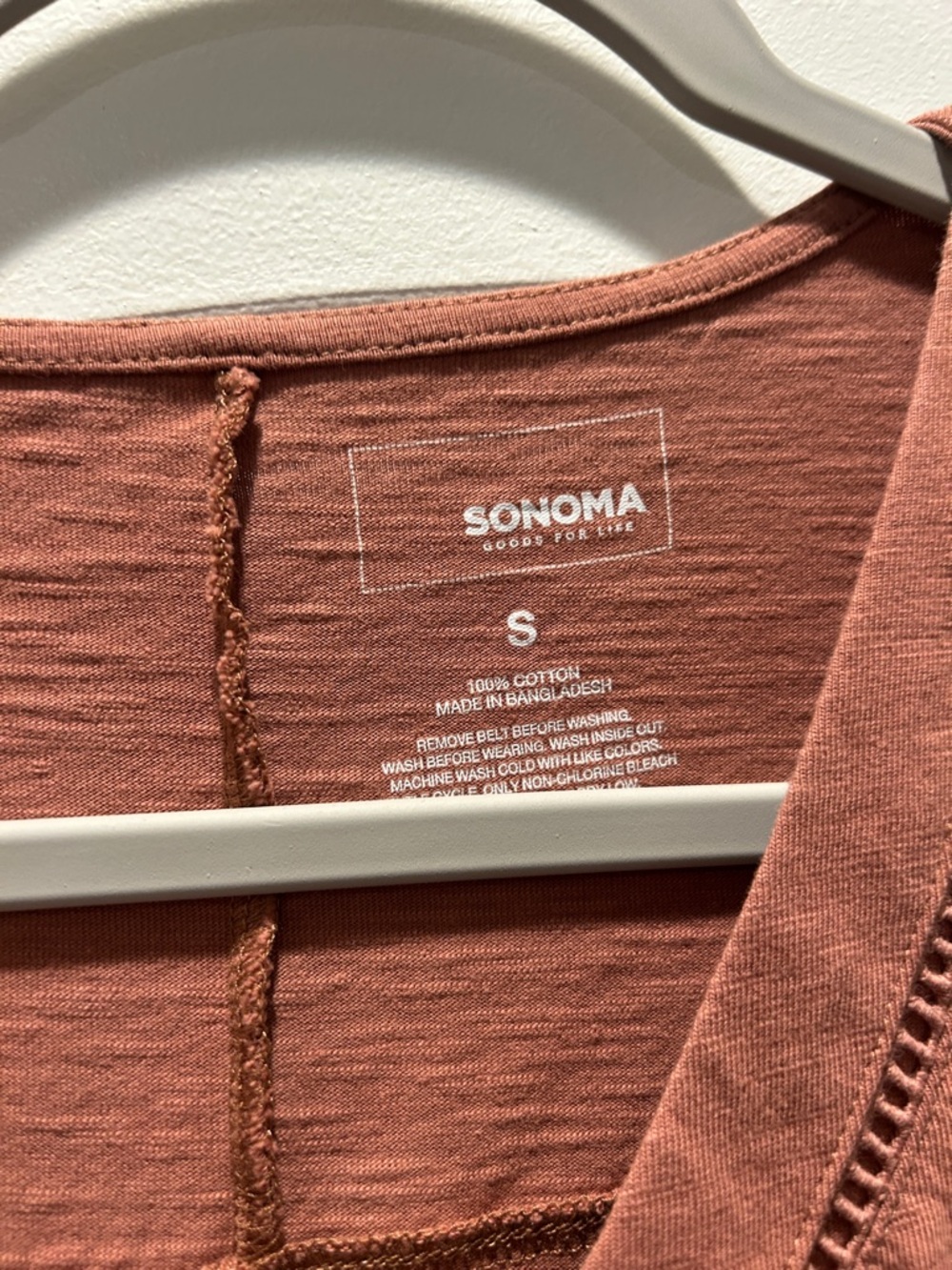 SONOMA Rust Crewneck Tee shirt dress - Small - Picture 2 of 2